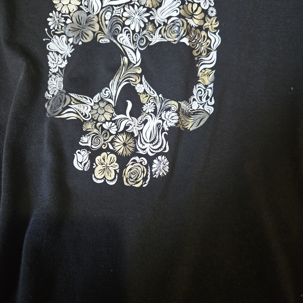 Floral Skull Graphic Tee